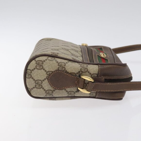 GUCCI GG Supreme Web Sherry Line Shoulder Bag PVC Beige 56 02 087 Auth 121924 - Picture 5 of 16